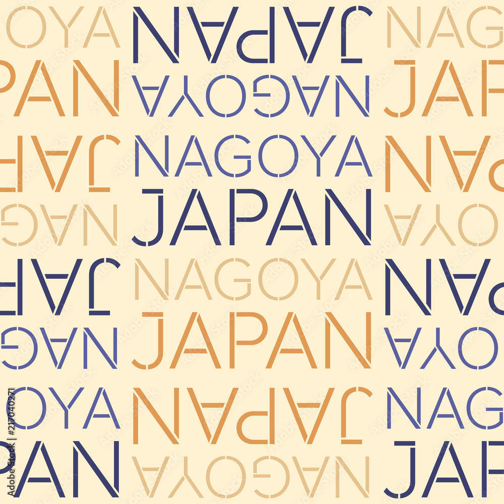 nagoya, japan seamless pattern nagoya, japan seamless pattern