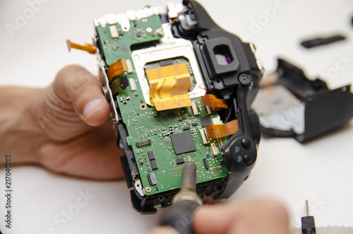 dismantled camera,  repair.