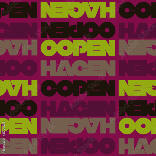 Photography Copenhagen, Denmark seamless pattern