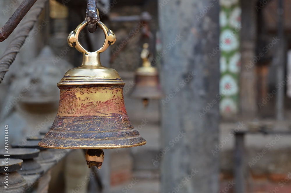 Fototapeta premium Buddhist bells on the streets of the city