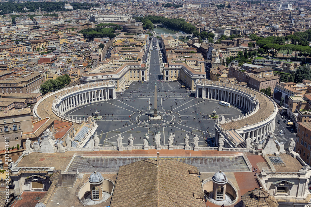 View of Saint Peter's Square from Saint Peter's Basilica dome