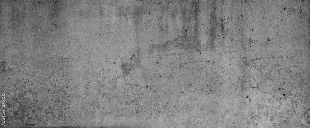 Fototapeta premium Grey textured concrete cement stone wall wide background