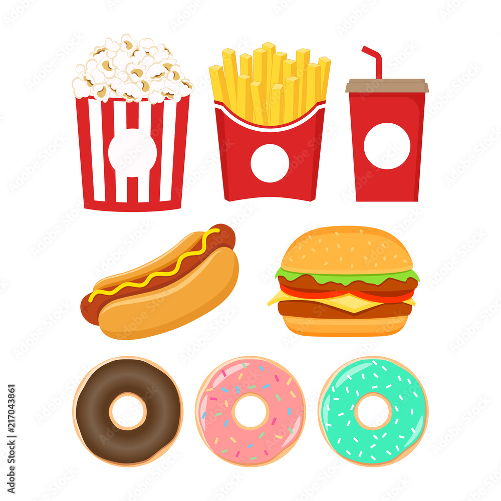 Hot Dog Fast Food Cartoon Clip Art | Sticker