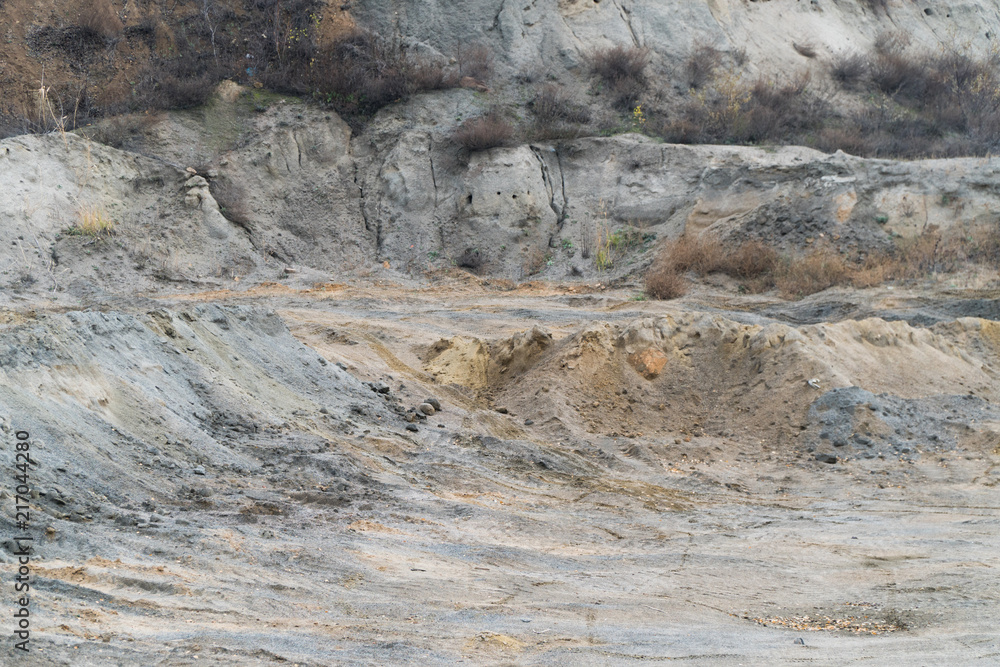 landscape of abandoned and flooded quarry landscape of abandoned and flooded quarry