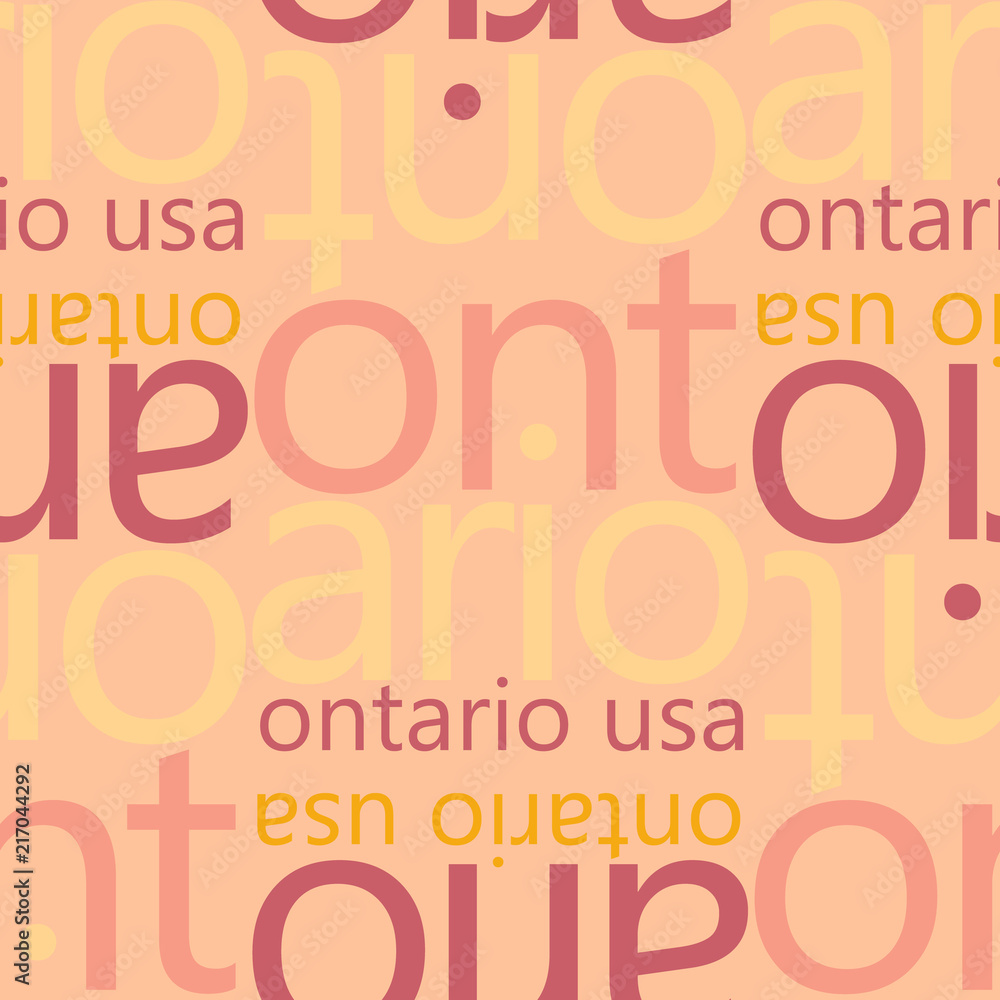 Fototapeta premium Ontario, USA seamless pattern