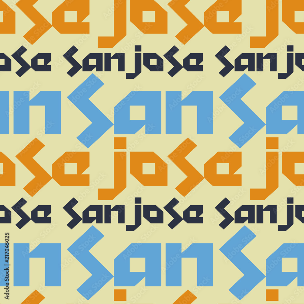 San Jose, USA seamless pattern San Jose, USA seamless pattern
