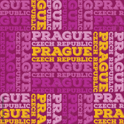 Prague, Czech Republic seamless pattern