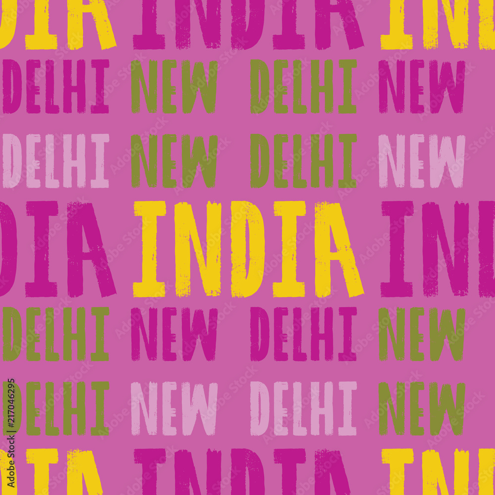 New Delhi, India seamless pattern