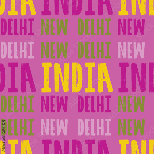 New Delhi, India seamless pattern