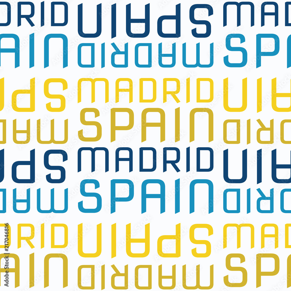 Madrid, Spain seamless pattern Madrid, Spain seamless pattern