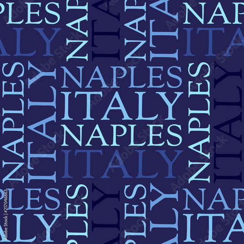 Naples, Italy seamless pattern