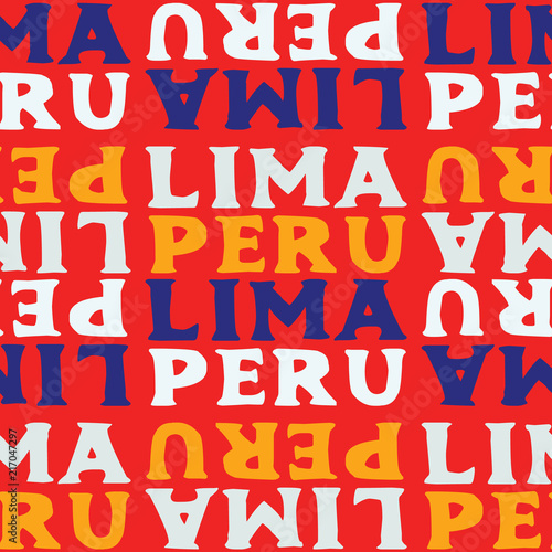 Lima, Peru seamless pattern