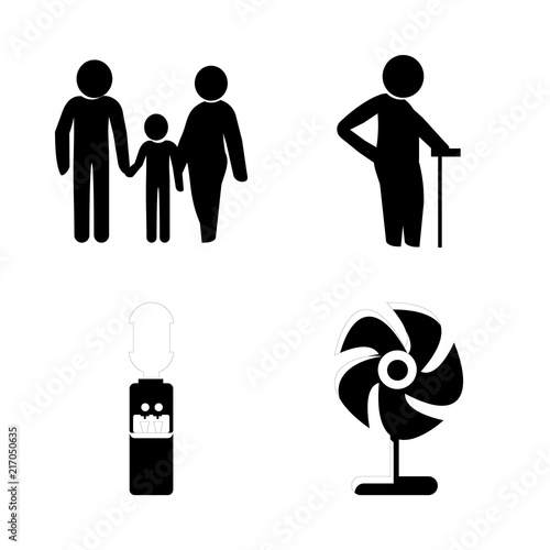 nature icons set. beard, retinal, summer and male graphic works