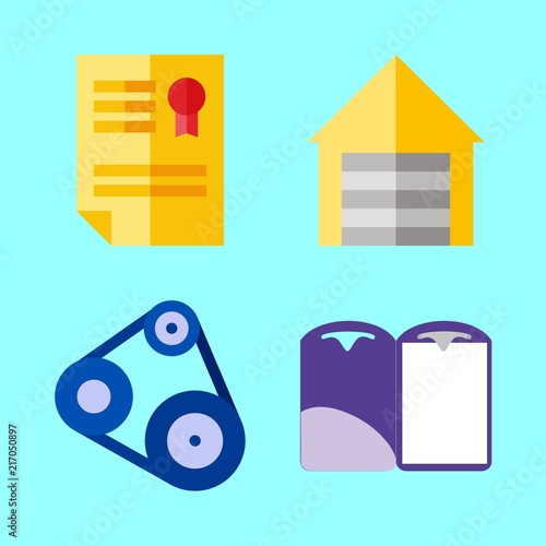 4 business icons set