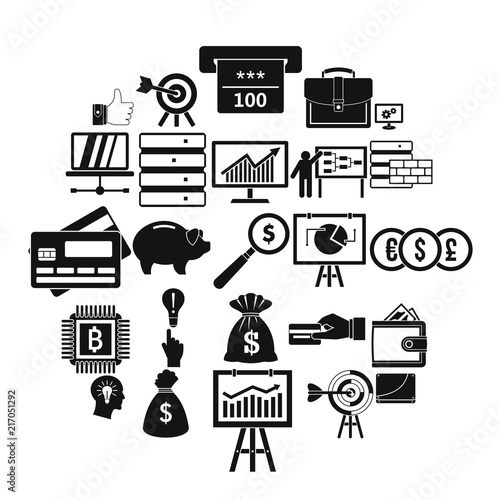 Stockbroker icons set. Simple set of 25 stockbroker vector icons for web isolated on white background