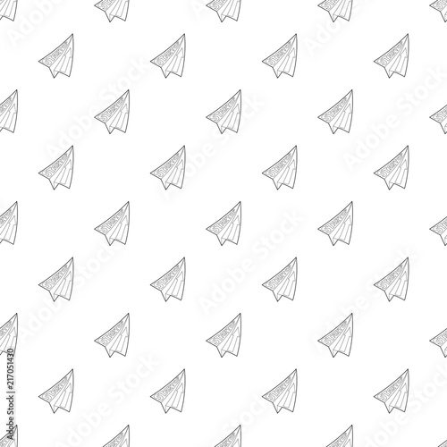 Paper palne with Start up inscription icon in outline style on a white background photo