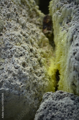 Sulfur in volcano
