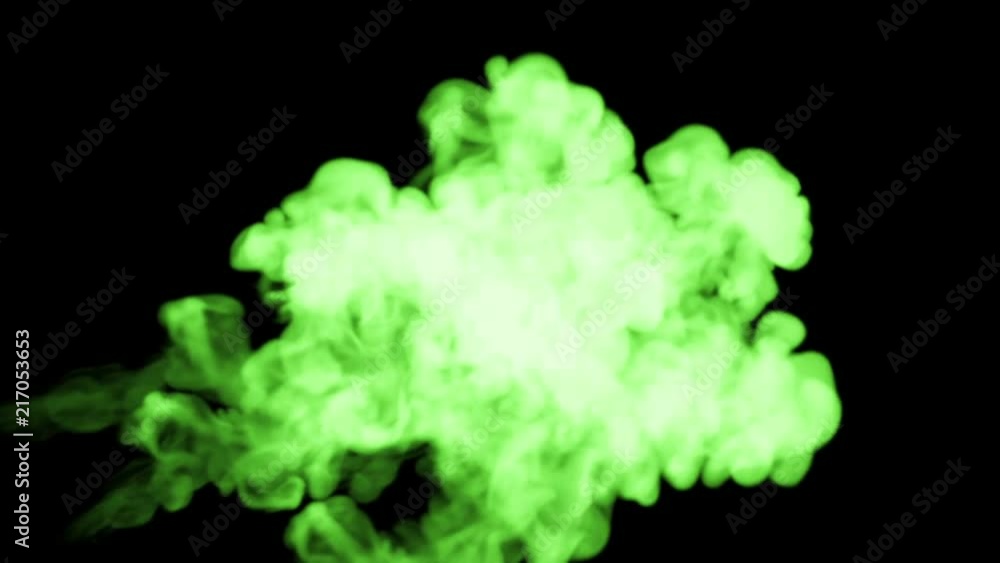 3d render of green glow ink dissolve in water, simulation of ink injection, vfx effects with luma matte. Green on black 5 3d render of green glow ink dissolve in water, simulation of ink injection, vfx effects with luma matte. Green on black 5