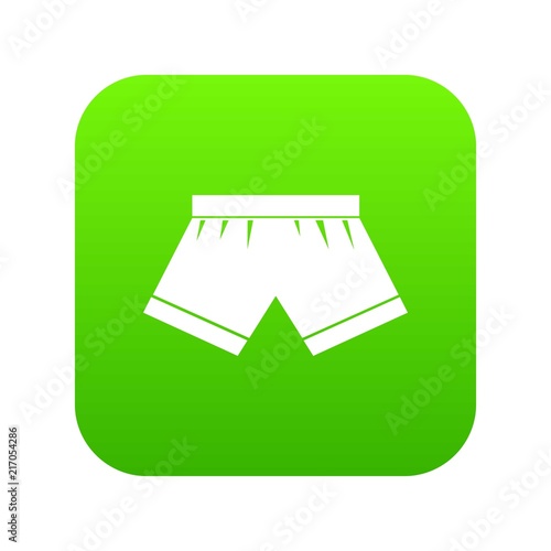 Male underwear icon digital green for any design isolated on white vector illustration