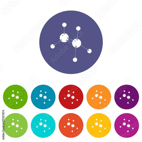 Glycine icons color set vector for any web design on white background