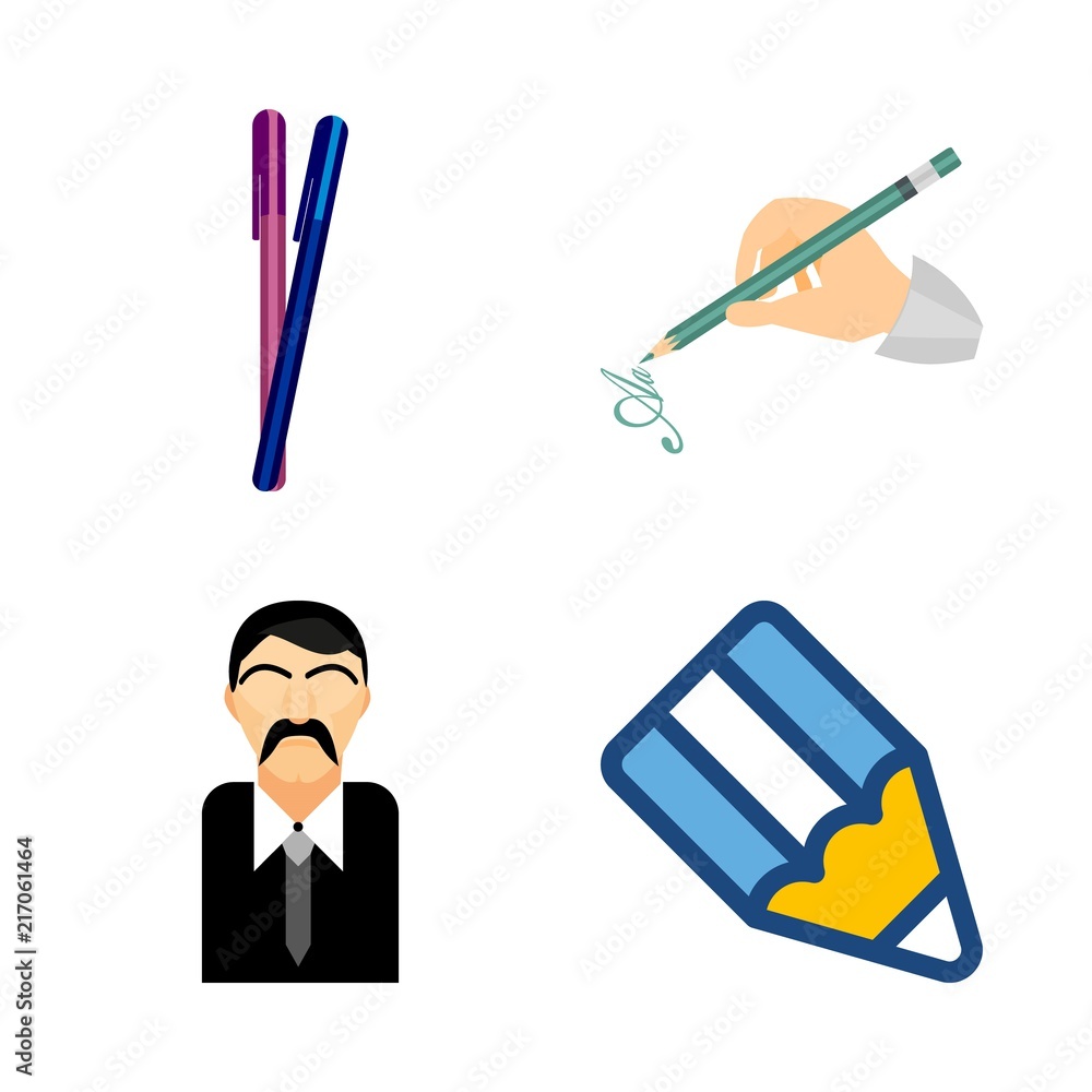 school vector icons set. pencil, pencils, male teacher and handwrite in this set school vector icons set. pencil, pencils, male teacher and handwrite in this set