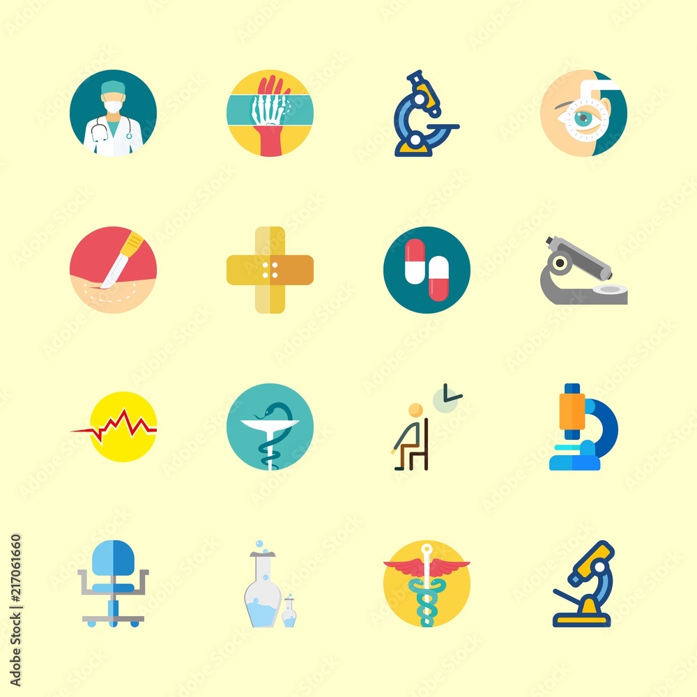 Fototapeta premium 16 hospital icons set