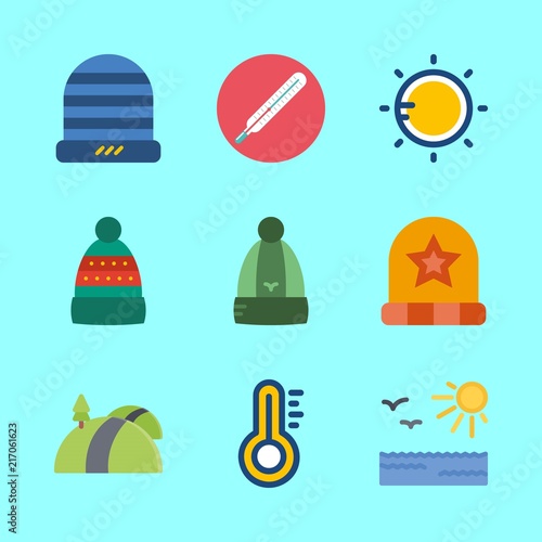 9 weather icons set