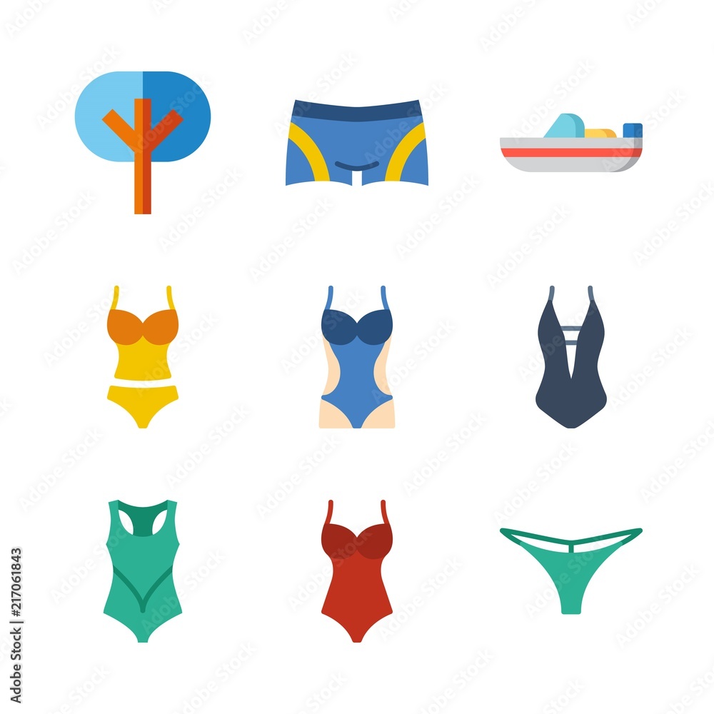 tropical icons set. stem, tan, paradise and isolated graphic works tropical icons set. stem, tan, paradise and isolated graphic works