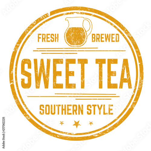 Sweet tea sign or stamp