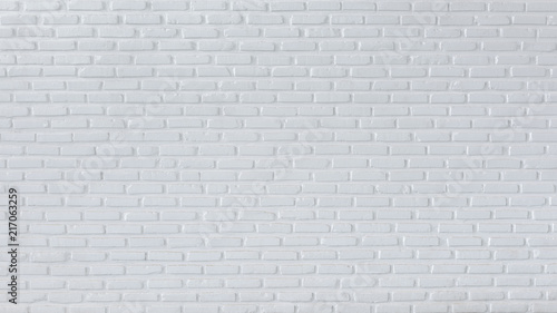 White brick wall background and textured, Pattern of brick and block concret wall
