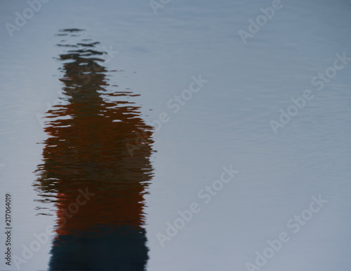 Reflections of man in the Water