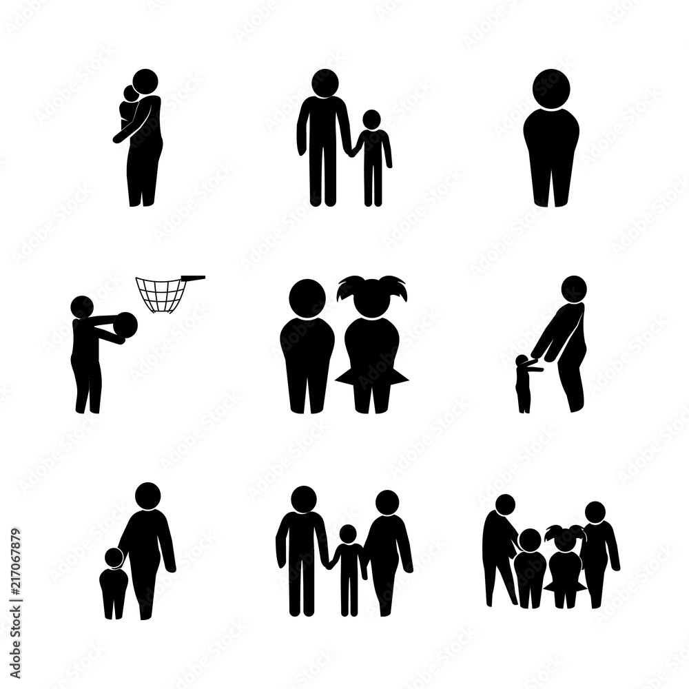 child icons set. clothes, funny, high and parenting graphic works child icons set. clothes, funny, high and parenting graphic works