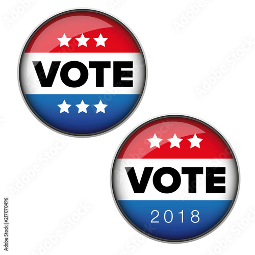 Vote badge button usa