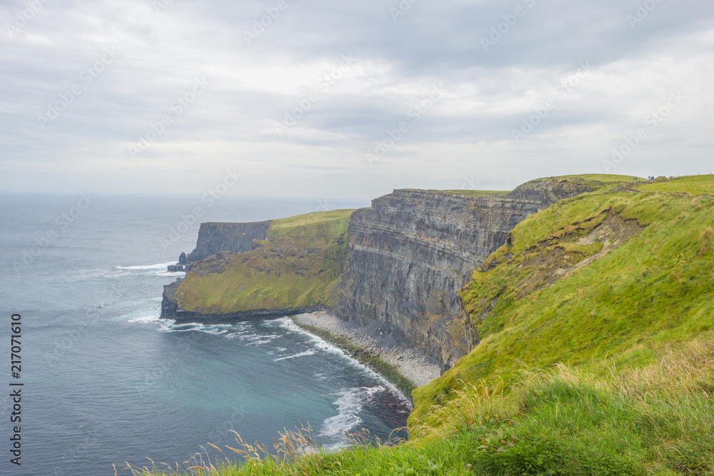 Coastline of the sea Cliffs of Moher along the Atlantic Ocean 
