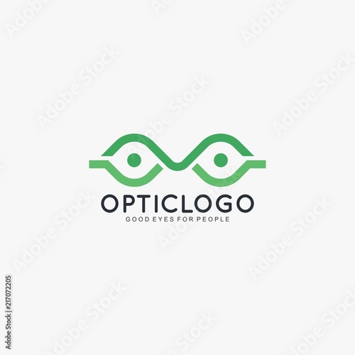 Optic glasses logo design vector