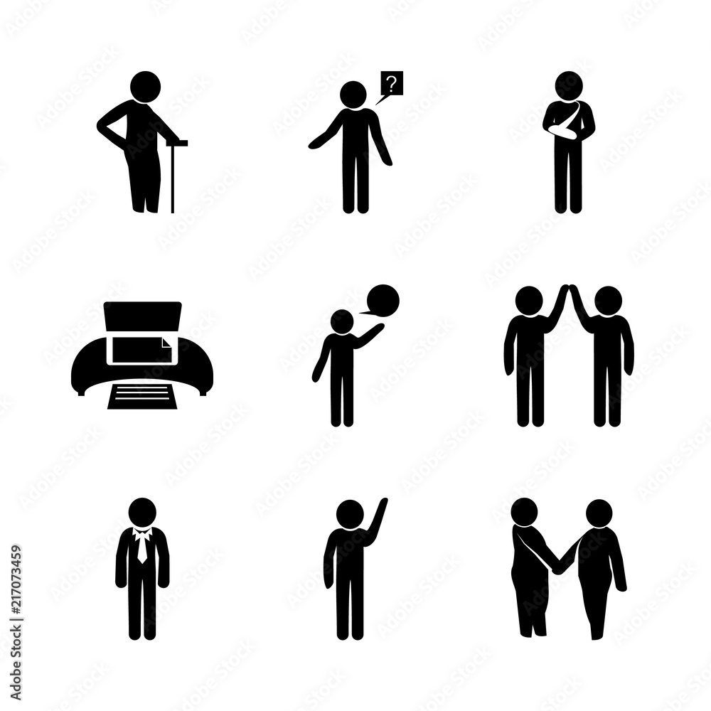 business icons set. wild, casual, winter and scenery graphic works business icons set. wild, casual, winter and scenery graphic works