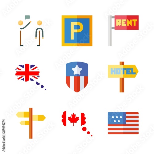9 flag icons set