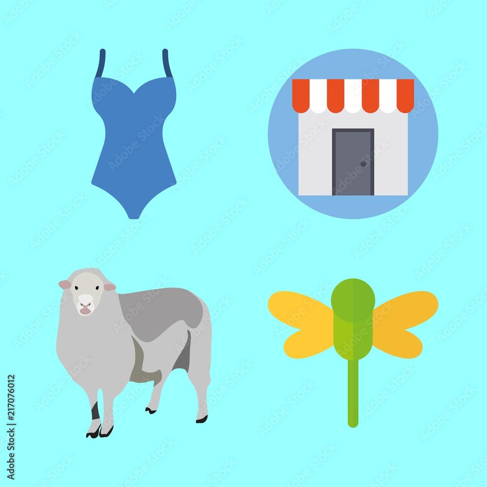 4 summer icons set 4 summer icons set