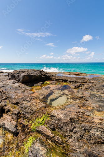 Rock Pools on Moreton Island in Queensland Australia