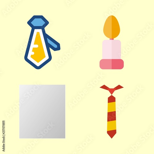 peace vector icons set. candle, dove and tie in this set