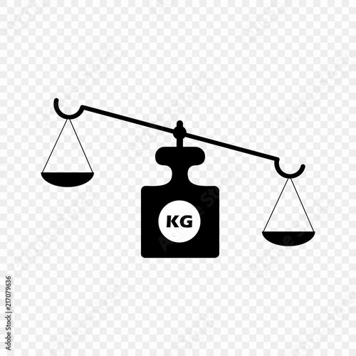 Scales on an isolated transparent background. Vector scales. The concept is a symbol of justice.