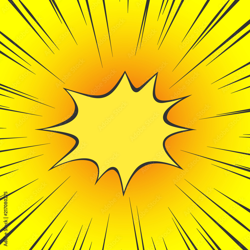 Comic yellow. Explosion flash, radial line. Illustration of a superhero. Vector element for your design. Comic yellow. Explosion flash, radial line. Illustration of a superhero. Vector element for your design.
