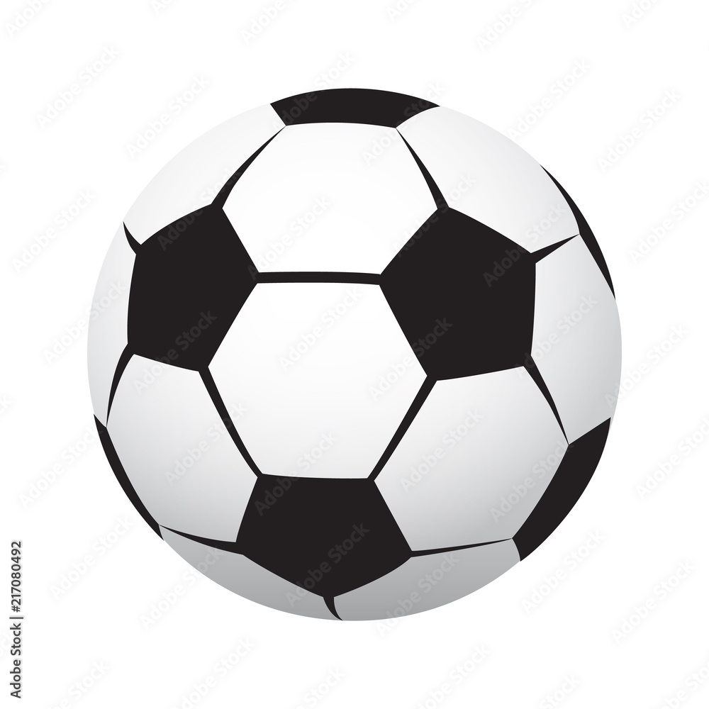 Fototapeta premium Soccer ball on white background