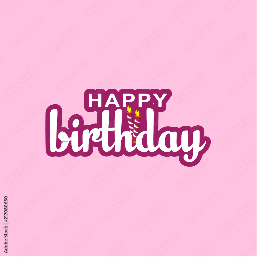 Happy Birthday Vector Template Design Illustration Happy Birthday Vector Template Design Illustration