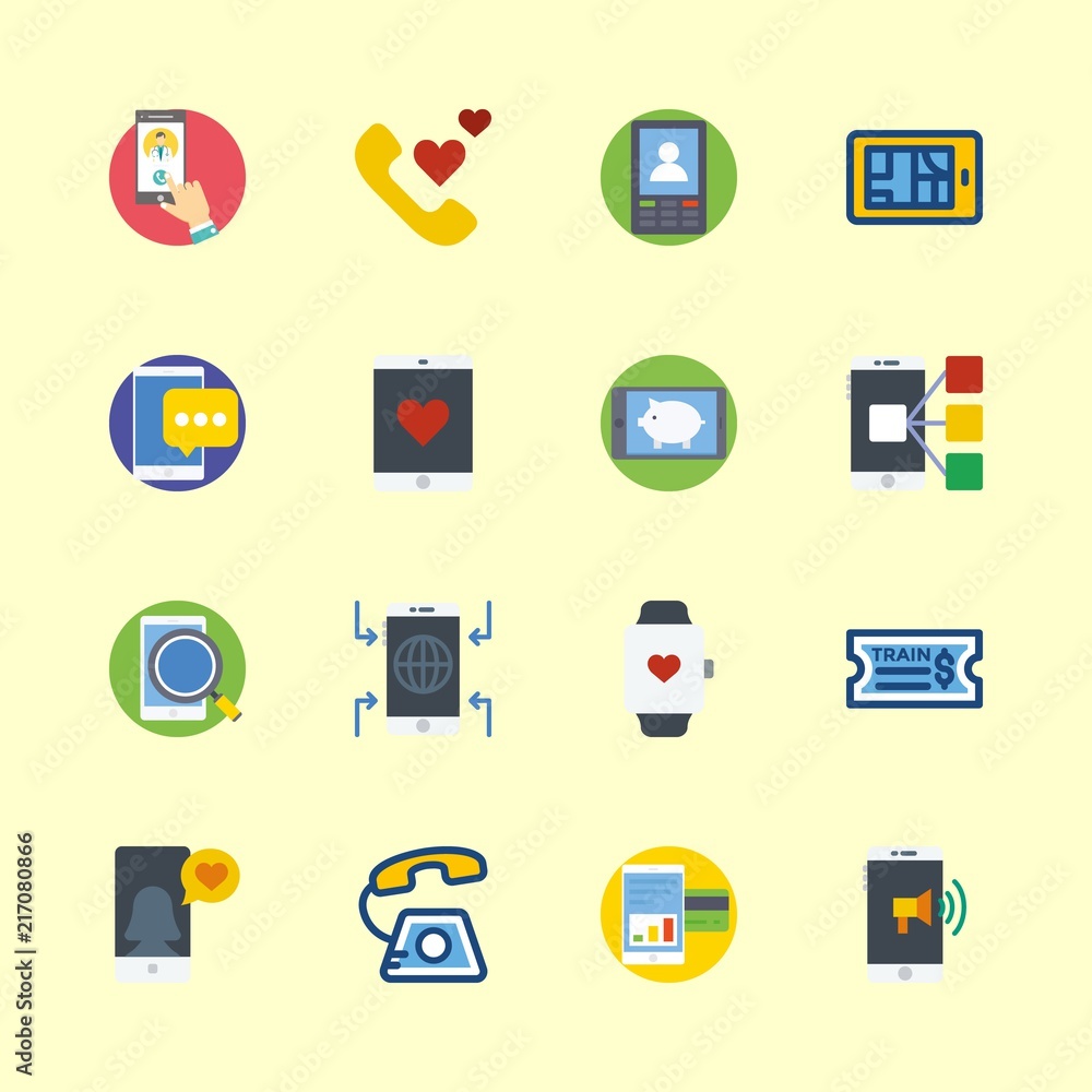 16 telephone icons set 16 telephone icons set
