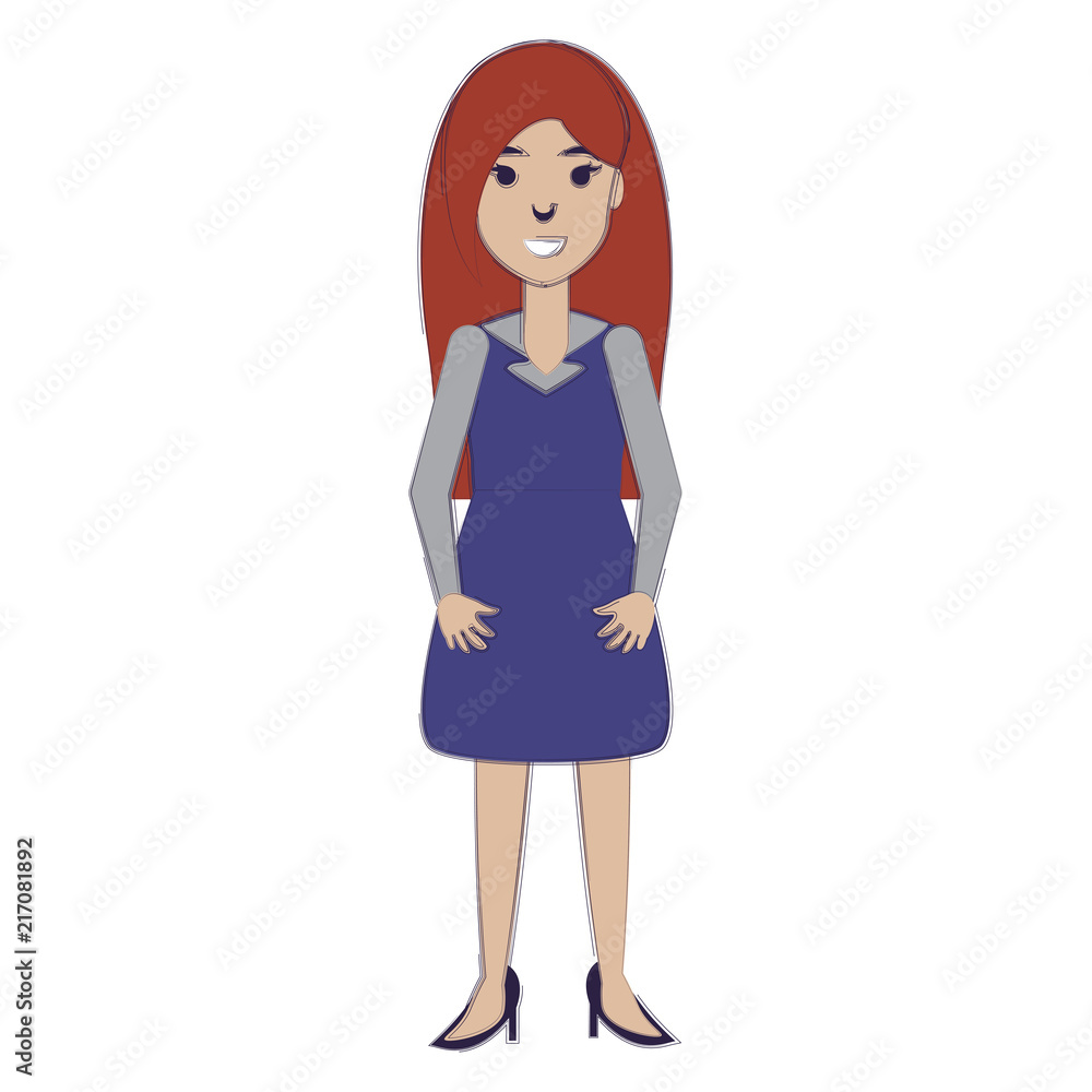 cartoon designer woman icon over white background, vector illustration cartoon designer woman icon over white background, vector illustration