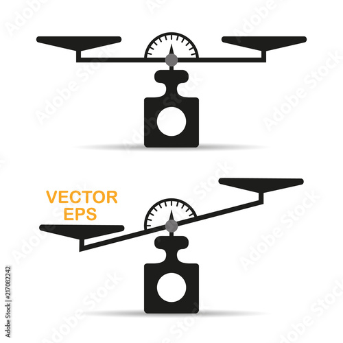 Vector illustration of weights. Libra icon isolated on a light background. Element for your design.