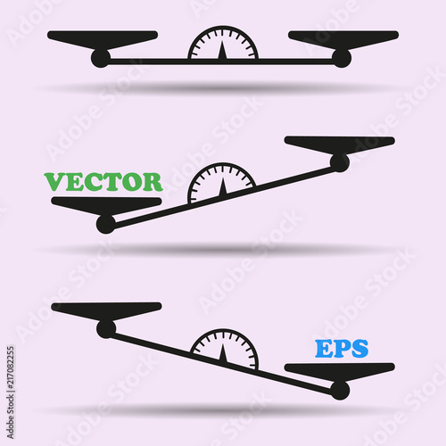 Vector illustration of weights. Libra icon isolated on a light background. Element for your design.