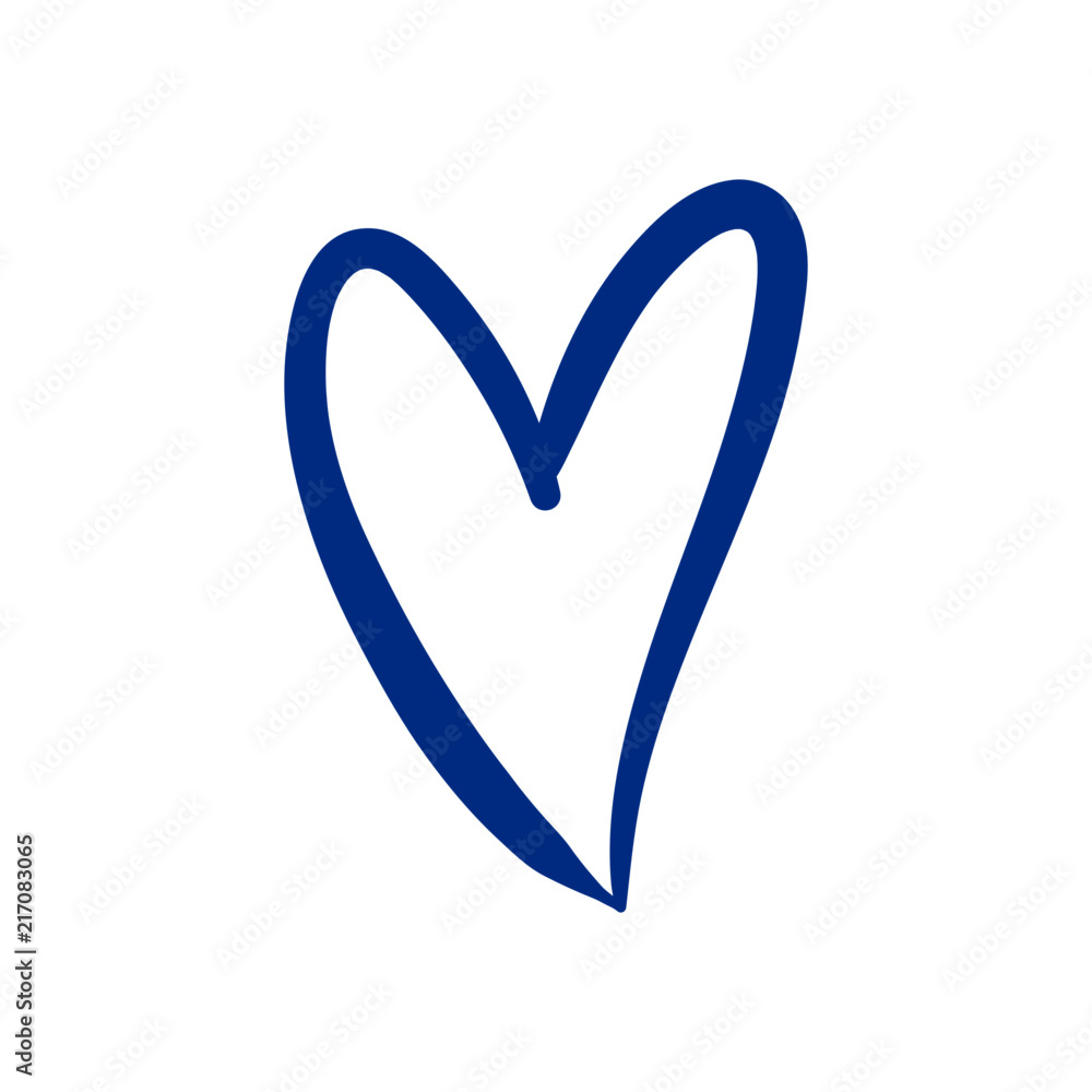 Hand drawn heart, love symbol, vector illustration Hand drawn heart, love symbol, vector illustration