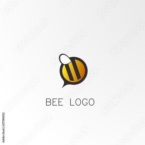 bee logo concept, vector design